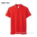 Brand Solid Cotton Lapel Mesh Business Polo Shirt